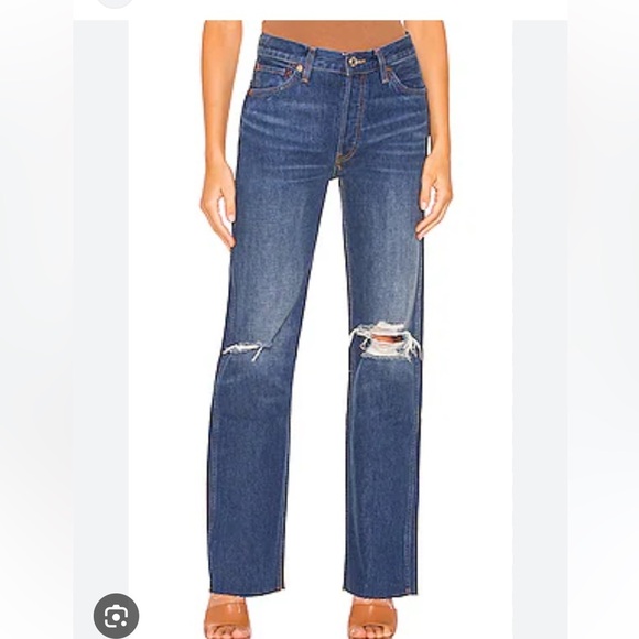 Re/Done Denim - RE/DONE 90'S HIGH RISE LOOSE IN DESTROYED BROKEN BLUE NWOT
